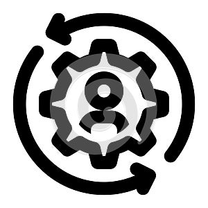 User Development, Customer Development, Human Resources Outline Icon