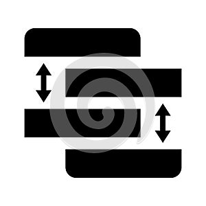 Agile, prioritize, priority icon. Black vector graphics