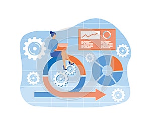 Agile project management abstract concept. Agile approach, software development company, management method, scrum methodology.