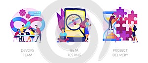 Agile project management vector concept metaphors