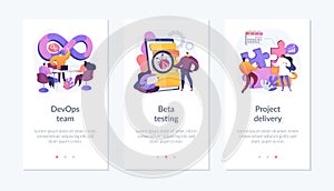 Agile project management webpage template.