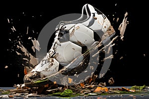 Agile Soccer ball kick player. Generate Ai