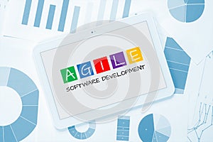 Agile software development concept