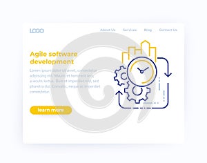 Agile software development, website template