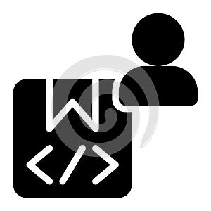 Product Owner, Product Manager, Product Developer Glyph Solid Icon