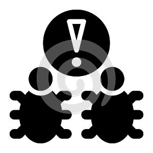 Bugs, Error, Flaw Glyph Solid Icon