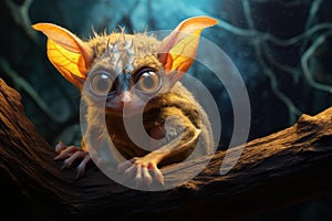 Agile Spectral tarsier animal. Generate Ai