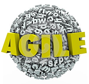 Agile Word 3d Letters Sphere Change Adapt
