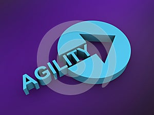 agility word on purple