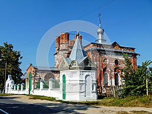 Aging church Saint Nikolaya in city Mstyora,Russia