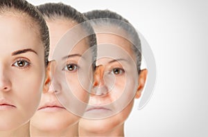 Aging process, rejuvenation anti-aging skin procedures