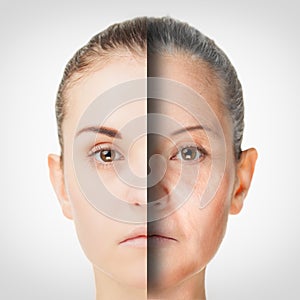 Aging process, rejuvenation anti-aging skin procedures photo