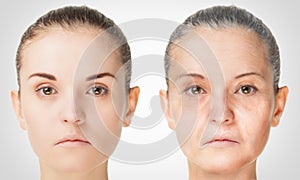 Aging process, rejuvenation anti-aging skin procedures