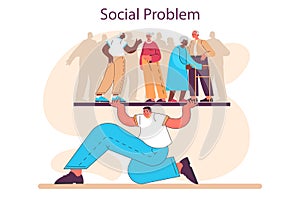 Aging society and low birth rate in developed countries set. Workforce