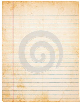 Aging Vintage Lined Paper