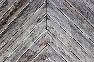 Aging wall of the wooden building as background or texture.