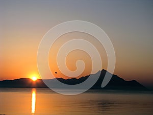 Agion oros , halkidiki , greece ,sunrise