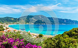 Agios Georgios Pagon beach on Corfu island, Greece