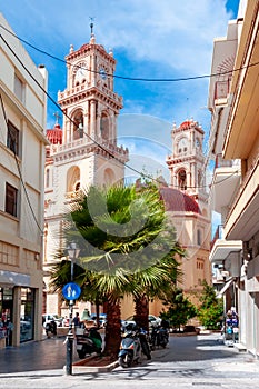 Agios Minas Saint Minas Cathedral in Heraklion, Crete island, Greece