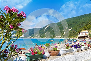 Agios Nikitas beach and resort in Lefkada Greece