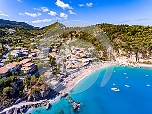 Agios Nikitas town and Beach in Lefkada one of the main tourist