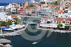 Agios Nikolaos city at Crete island, Greece