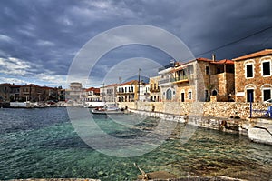 Agios Nikolaos is a fishing village in Greece, near Kalamata, on the shore of the Messenian Gulf photo