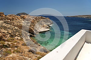 Agios Sostis beach on Serifos island in Greece