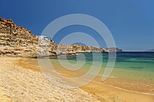 Agios Sostis beach on Serifos island in Greece