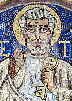 Agliate Brianza, mosaic of St. Peter