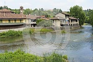 Agliate, historic village in Lombardy, Italy