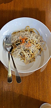 Aglio olio spaghetti with chilli