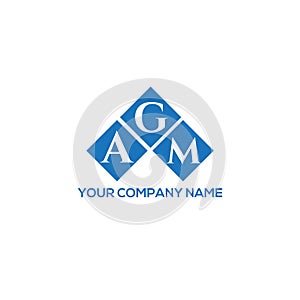 AGM letter logo design on WHITE background. AGM creative initials letter logo concept. AGM letter design