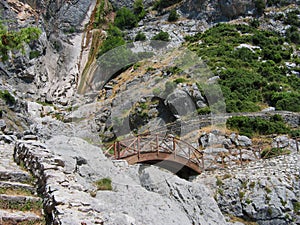 Agnanta Waterfall at Tzoumerka mountain Epirus Greece