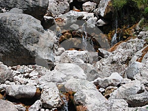 Agnanta Waterfall at Tzoumerka mountain Epirus Greece