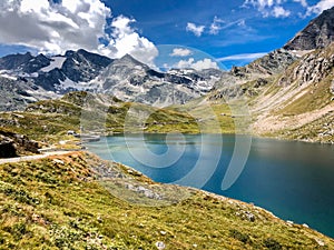 Agnel lake landscape, Gran paradiso park, Piedmont