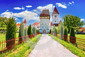 Agnita medieval church in Transylvania, Romania