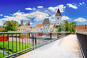 Agnita, Transylvania. Saxon medieval church in Romania