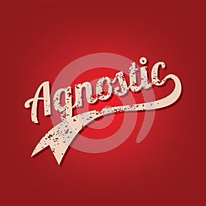 agnostic grungy theme varsity retro text photo