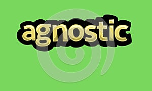 AGNOSTIC writing vector design on a green background