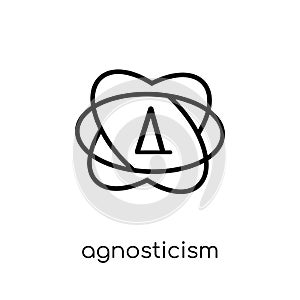 agnosticism icon. Trendy modern flat linear vector agnosticism i