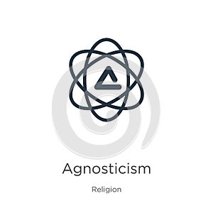 Agnosticism icon vector. Trendy flat agnosticism icon from religion collection isolated on white background. Vector illustration