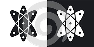 Agnosticism thin line vector icon set