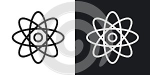 Agnosticism thin line vector icon set