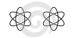 Agnosticism thin line vector icon set