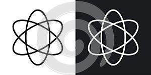 Agnosticism thin line vector icon set