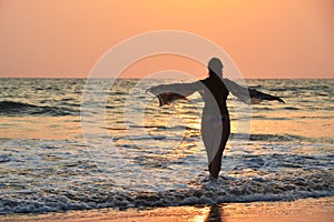 Agonda beach. South Goa, India