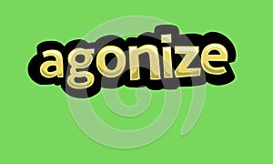 AGONIZE writing vector design on a green background