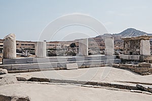 Agora des Italiens `Agora of the Italians` on the Greek island of Delo photo