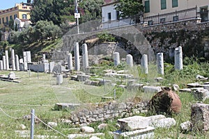 Agora market, temple ruins, Athens, Greece